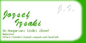 jozsef izsaki business card